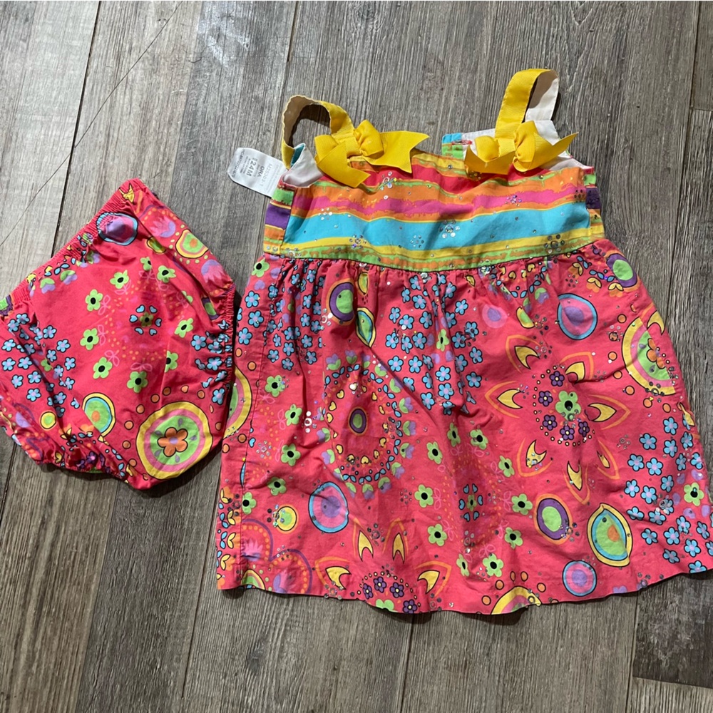 Ashley ann dress with bloomers vintage Y2K for baby girl